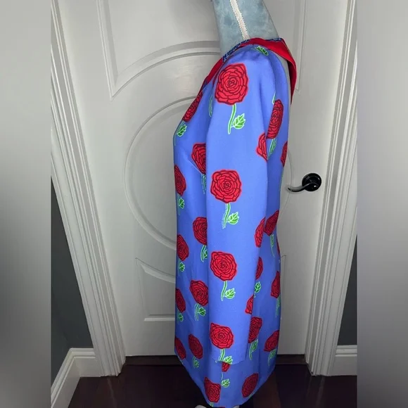 Versace Jeans Couture Roses Printed Cut-Out Crewneck Mini Dress - Picture 8 of 10